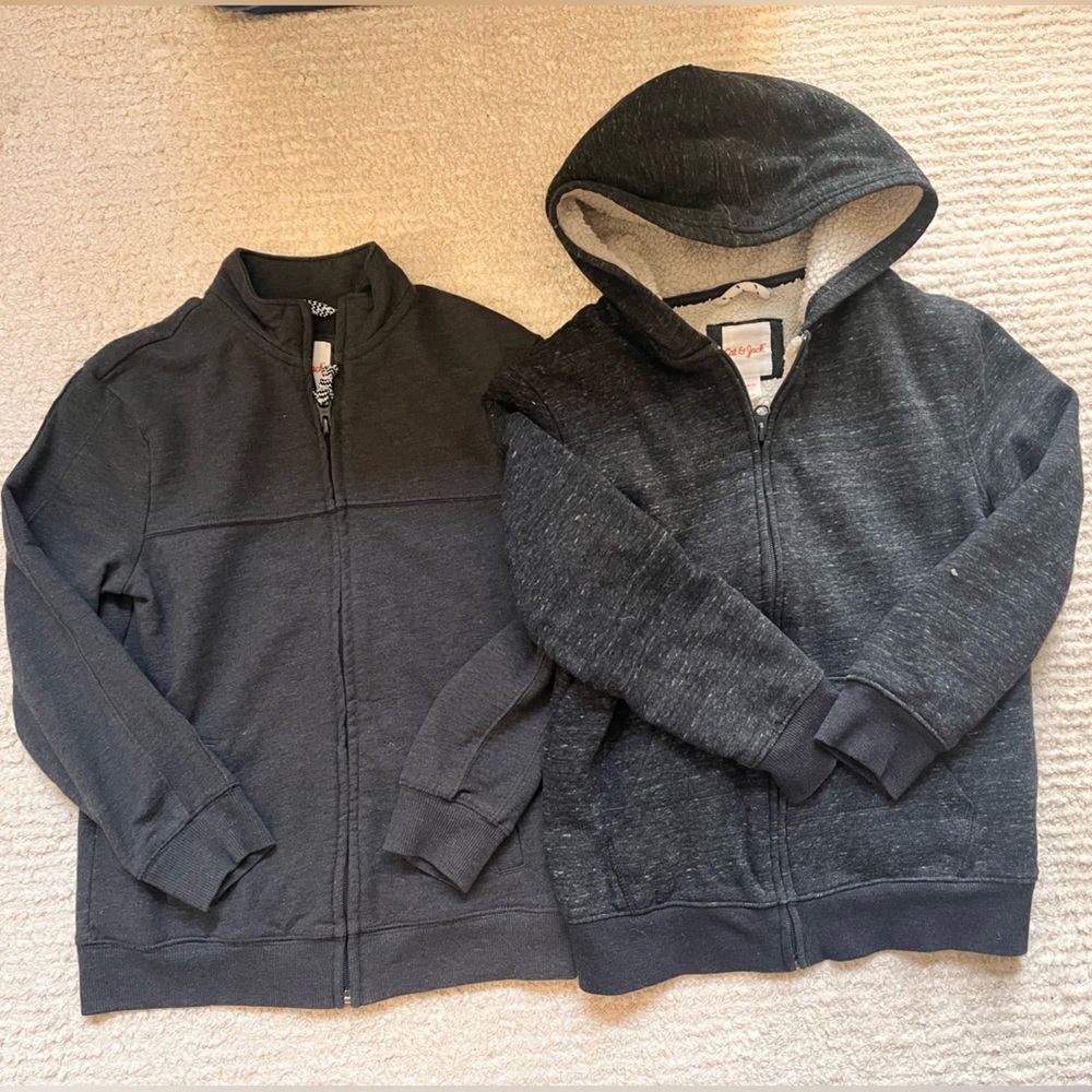 Boys Cat & Jack Gray Sweatshirt Bundle Size 6/7